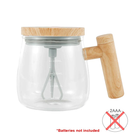 400ml Electric Self Stirring Coffee Cup Waterproof Glass Mug with Automatic Protein Powder Mixing Function