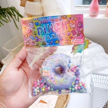 Taba Squishy Cake Doughnut Stress Relief Toy, Extra Large Sensory Fidget Toys for Kids Adults Anxiety Relaxation Squeeze Gift