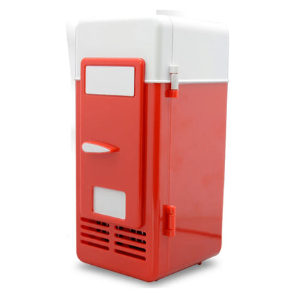USB Refrigerator Fridge Portable Cooler Mini Beverage Drink Cans Cooler / Warmer for Car Laptop PC Computer Black Red Color 2025