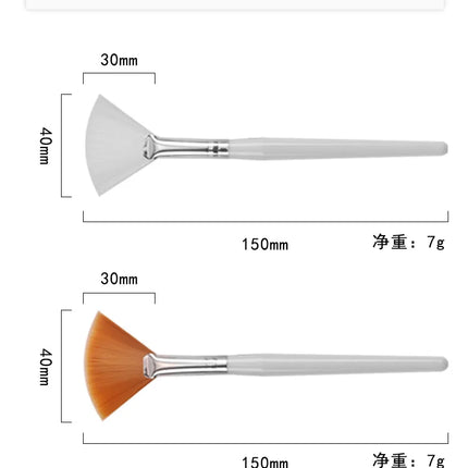1/8pcs Fan Acid Brush Practical Facial Brushes Soft Portable Mask Brushes Soft Brush Skin Management Beauty Salon Brush Tool