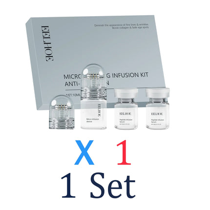 0.25mm Microneedle roller Facial Serum Kit Skincare Hydrating Cream Moisturizing Repairing Deep Hydration Lock Dry skin remedy