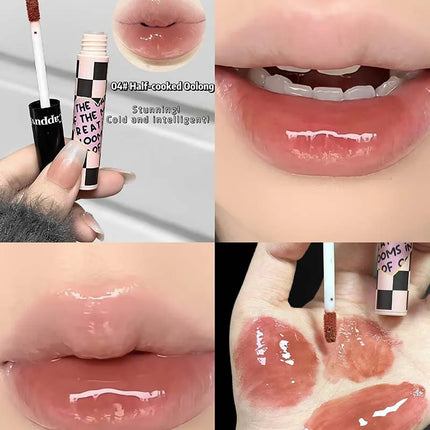 Four Color Happy Rabbit Water Gloss Lip Glaze Set Light and Smooth Texture Moisturizing Easy to Color Lip Gloss Lipstick