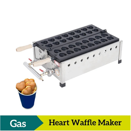 Commercial Heart Shaped Mini Waffle Makers Non-stick Heart Shaped Waffle Baking Machine