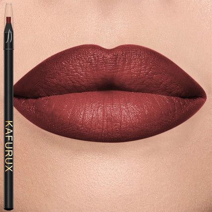 12 Colors Waterproof Matte Lip Liner Contours Lips Shades Lipstick Non-sticky Cup  Sexy Red Lip Tint Lip Pencil Korean Makeup