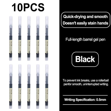 High Quality 0.5mm Quick Drying Fine Point Liquid Ink Pens Smooth Writing Comfortable Grip Non-Smudge for Office School Supplies