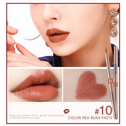Automatic Rotary Lip Liner Easy Makeup Colour Lipstick Pencil Waterproof Long-lasting Matte Lipsticks Portable Girls Cosmetics