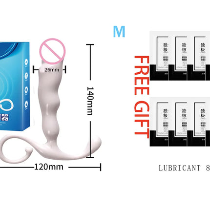 Men Adult Masturbator Prostate Massager Stimulate  Soft Silicone Anal Plug G spot Stimulator For Men Woman Couple Gay Sex Toy18+