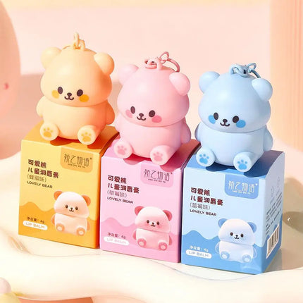 Moisturizing Kids Bear Lip Balm Gentle Repair For Chapped Lips Improves Chapping Lip skin Texture Prepares Makeup For Daily Care