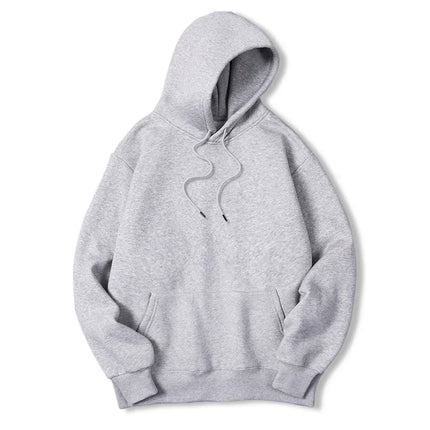 Masculino Cor Sólida Com Capuz Suéteres Masculino Camisola De Lã Quente Moda Roupas De Rua Solta Respirável  Hoodie Men