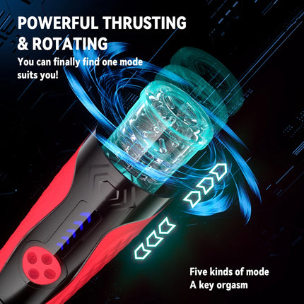 Telescopic Rotating Male Masturbator 7 Thrusting Rotation Modes Automatic Mastubator Cup for Men Blowjob Sex Toys Penis Pump