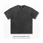 XXL (75.00 kg-85.00 kg / Cotton washed t-shirt short sleeve-Black