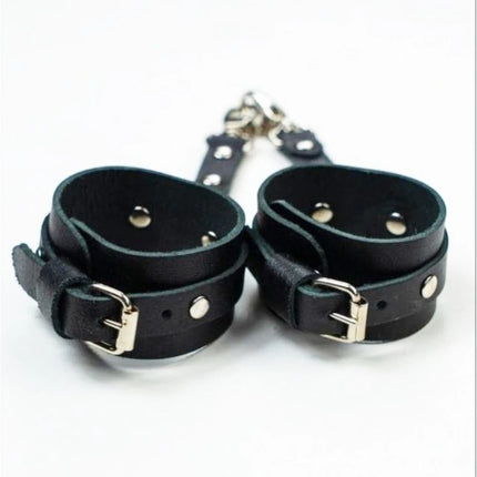 Women PU Leather Bracelet BDSM Bondage Erotic Handcuffs Buckle Adjustable Vintage Punk Fetish Clothing Restraints Kink Toy