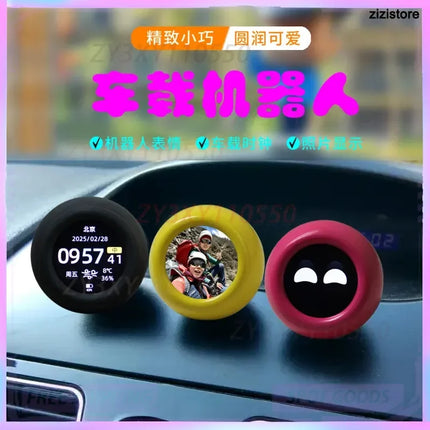 Smart Car Expression Robot Toy With Photo Album Mochi Potato Substitute Clock Feature Ideal Graduation Gift Electronic Ai Toy