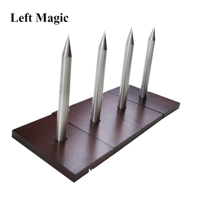 The Nail Game By Derren Brown (4 Nails+10 Bags) Stage Magic Tricks Wooden/Acrylic Illusion Magic Show Mentalism Magic Prop