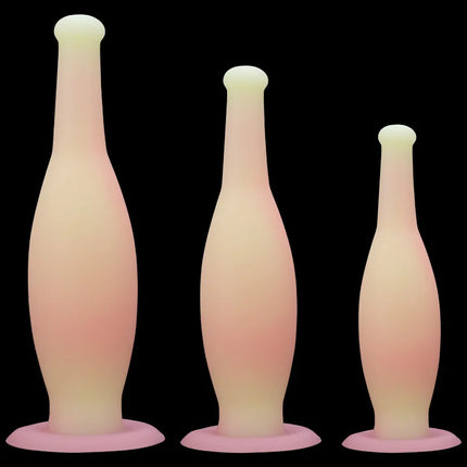 3 Sizes Anal Plug Dildo Anal Dilator Wine Bottle Soft Silicone Butt Plug Stimulate Anus Vagina Massage Adult Sex Toy Masturbator