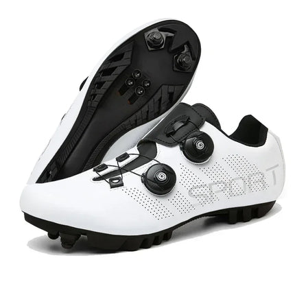 Cycling Shoes Road Bike Men White Breathable SPD Self-Locking Cleat Racing Road Bike Shoes Women Flat MTB Bicycle Sneakers