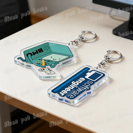 Funny XP 98 Window 10 Computer Keychains for Accessories Bag Charm Programmer Keyrings Jewelry Friends Birthday Gifts