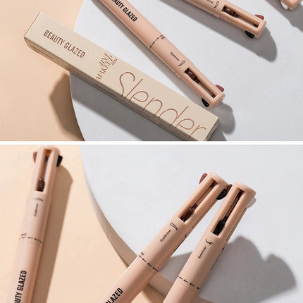 Beauty GlazedMulti-Function Beauty Glazed 4-in-1 Makeup Pen Waterproof Cosmetic Pencil for Eyeliner Brow Lip Highlighter