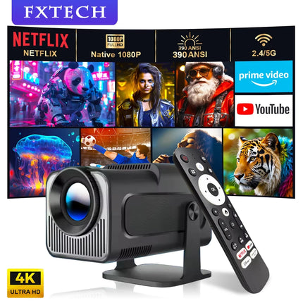 Cuboid 4K HD Projector 650 ANSI 1080P Auto Focus Android HY320 Wifi6 BT5.2 Portable Outdoor Video Smart Home Theater Projectors