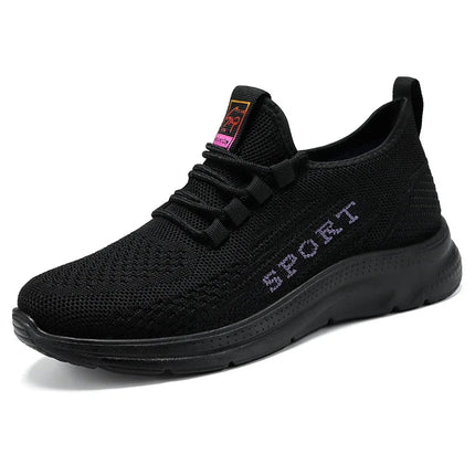 Sneakers 2025 New Fashion Wedge Platform Plus Size Casual Sports Shoes Women Lace-up Mesh Breathable Women's Vulcanized Shoes