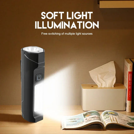 IR & Strong Light Flashlight Portable Pen Clip Magnetic Torch Multifunctional Outdoor Emergency Warning Lighting Flashlight