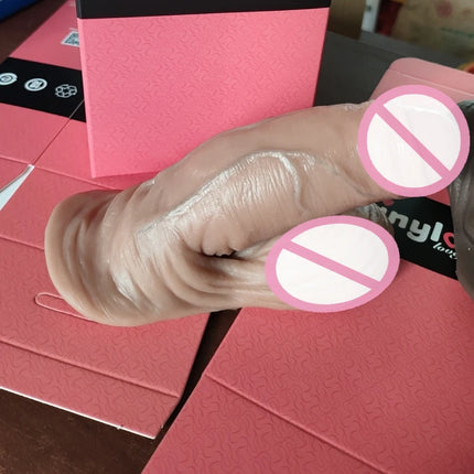 Multiple Styles FTM Packers Wholesale 2-in-1 Ultra Soft Silicone Hollow Penis Sleeve with Large Scrotum Prosthetic Stroker