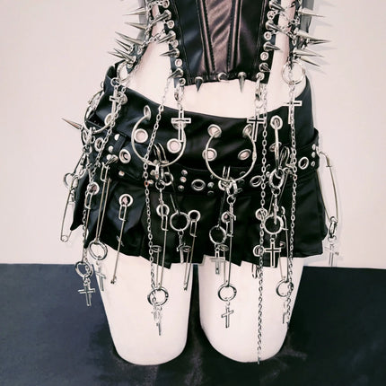 bustier top y2k fashion y2k clothes y2k crop top gothic clothes y2k top Rivets Tank Tops Skull top vintage tops gothic tank tops