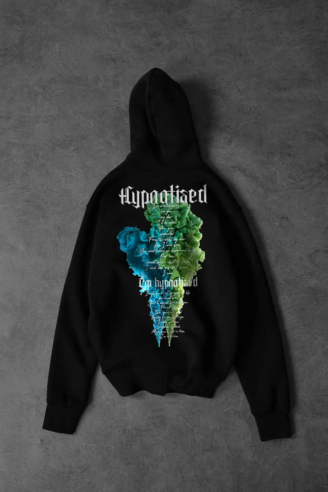 Solid Color Loose Gradient Personalized Art Pattern Sports Hoodie Simple High-end Autumn Versatile Trendy Warm Women's Clothing
