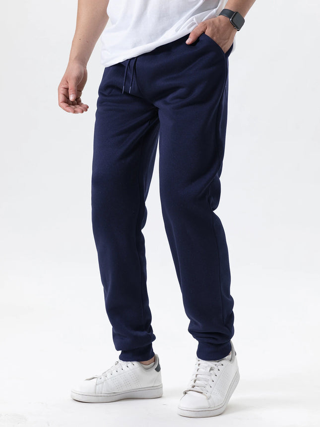 Mens Casual Pants Autumn Winter Fleece Sweatpants Men Joggers Elastic Waist Sport Casual Trousers Baggy Fitness Gym Clothing
