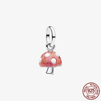 Key & Lock 925 Sterling Silver Pave Moon Heart Flower Dangle Charms Fit Original Bracelet Beads Jewelry DIY Gift plata de ley