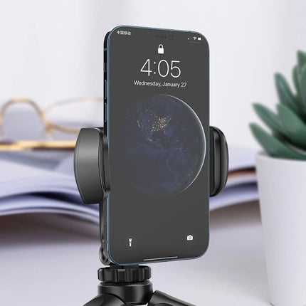 Adjustable Phone Tripod Stand Portable Foldable Desktop Holder 360 Rotatable Selfie Stick Live Streaming Stabilizer Compact