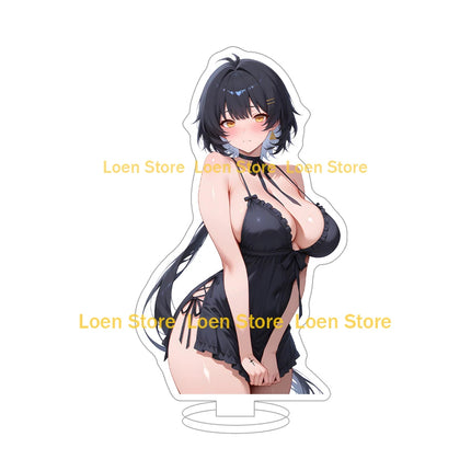 Hot game Anime sexy lingerie bikini girl student big ass big breasts bunny girl Anime Figure Acrylic stand desk ornament gift