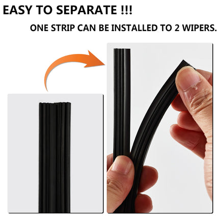 2Pcs/lot Universal AAA Grade Auto Vehicle Insert Soft Rubber Strip Refill For Frameless Wiper Blades 6mm 26" 24" Car Accessories