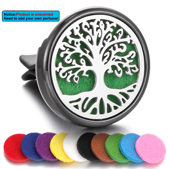 1pc Refillable Car Air Freshener Perfume Diffuser Clip, Auto Air Vent Car Interior Car Aromatherapy Diffuser With 10pcs Pads