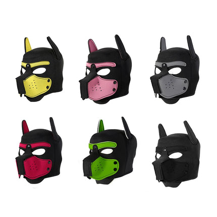 Dog Head Mask Removable Muzzle Hood Mask Cosplay Roleplay Party Gay Puppy Mask Bdsm Masks Masquerade Mask Sex Toys for Couples