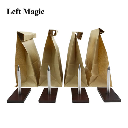The Nail Game By Derren Brown (4 Nails+10 Bags) Stage Magic Tricks Wooden/Acrylic Illusion Magic Show Mentalism Magic Prop