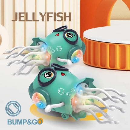 Electric Dancing Jellyfish Toy LED Light Music Interactive Moving Educational Toddler Electronic Pet Toys Cartoon Birthday Gift