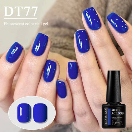 7ml MEET ACROSS Fluorescent Color Nail Gel Polish Are Suitable For Fashionable Nail Art Spring And Summer Gel Valentine'S Day