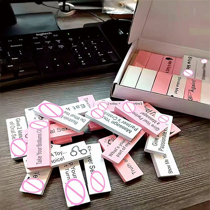 48Pcs Sex Block Game Wooden Block Tower Game Sexual Position Valentine Tumbling Tower Stacking Games Night Party Sex Toys