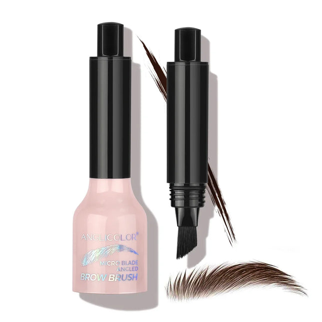 Wild Eyebrow Pencil Square Angled Brush Velvet 3D Brow Dye Cream Hairline Anti-smudge Waterproof Multifunction Eyebrow Tint Pen