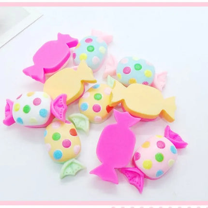 10pcs Slime Charms Soft Candy Resin Star Additives Supplies DIY Kit Filler Decor For Fluffy Clear Cloud Slime Clay 18mm