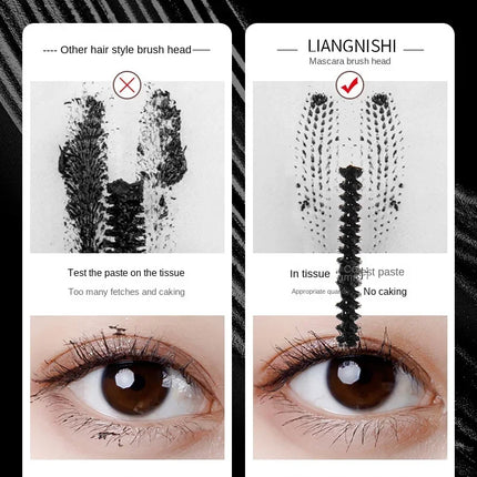 Silk Fiber Matte Mascara Makeup Ultra-Fine Brush Lengthens Eyelashes Waterproof Fast Dry Brown Black Curling Mascara Comestic