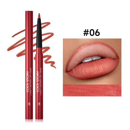 8 Colors Matte Lip Liner Waterproof Long-Lasting Lip Pencil Smudge-Proof Outline Lipstick for Defined Lips, Lip Contour Makeup