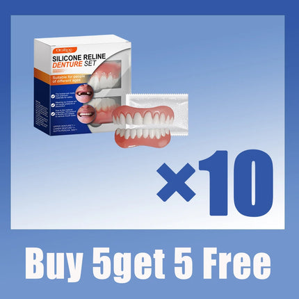 False Teeth One Application, Comfortable New Silicone False Teeth Veneers，No Surgery or Braces Needed.