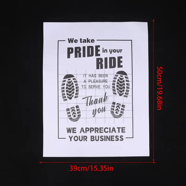 Car Floor Mat Disposable Waterproof Anti-Slip Paper Pad Perfect for Automotive Interior Protection and Cleaning