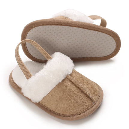 Newborn to 18 Months Children's Woolen Cotton Slippers Soft Soled Warm Baby Casual Shoes Cozy Footwear for Infants