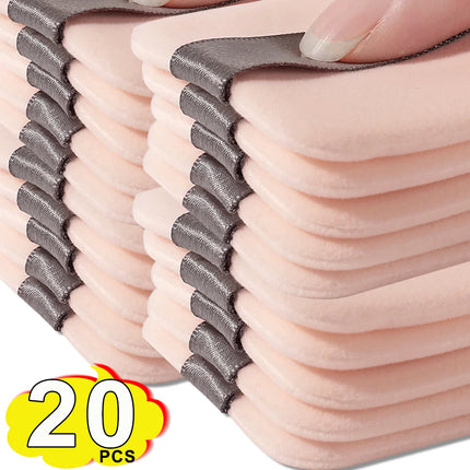 1-20pcs High-Density Flocked Cushion Powder Puff Soft Professional Round Rectangular Shape Foundation Sponge Puff Makeup Puffs