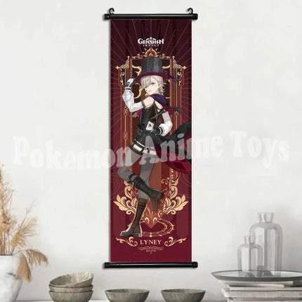 Genshin Impact Poster Anime Hot Games Wall Artwork Hutao Klee Vendi Canvas Painting Print Hanging Scroll Home Decoration Gift