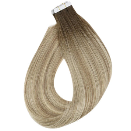 Moresoo Virgin Tape in Hair Extensions 100% Real Human Hair 2.5g/pcs Natural Straight High Quality 12 Months Hair Tape ins