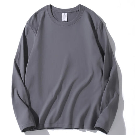 2026 Autumn Women Leisure Cotton Daily Long Sleeve Tops Lady Versatile Round Neck Baggy Clothes Female Concise Solid T-shirts
